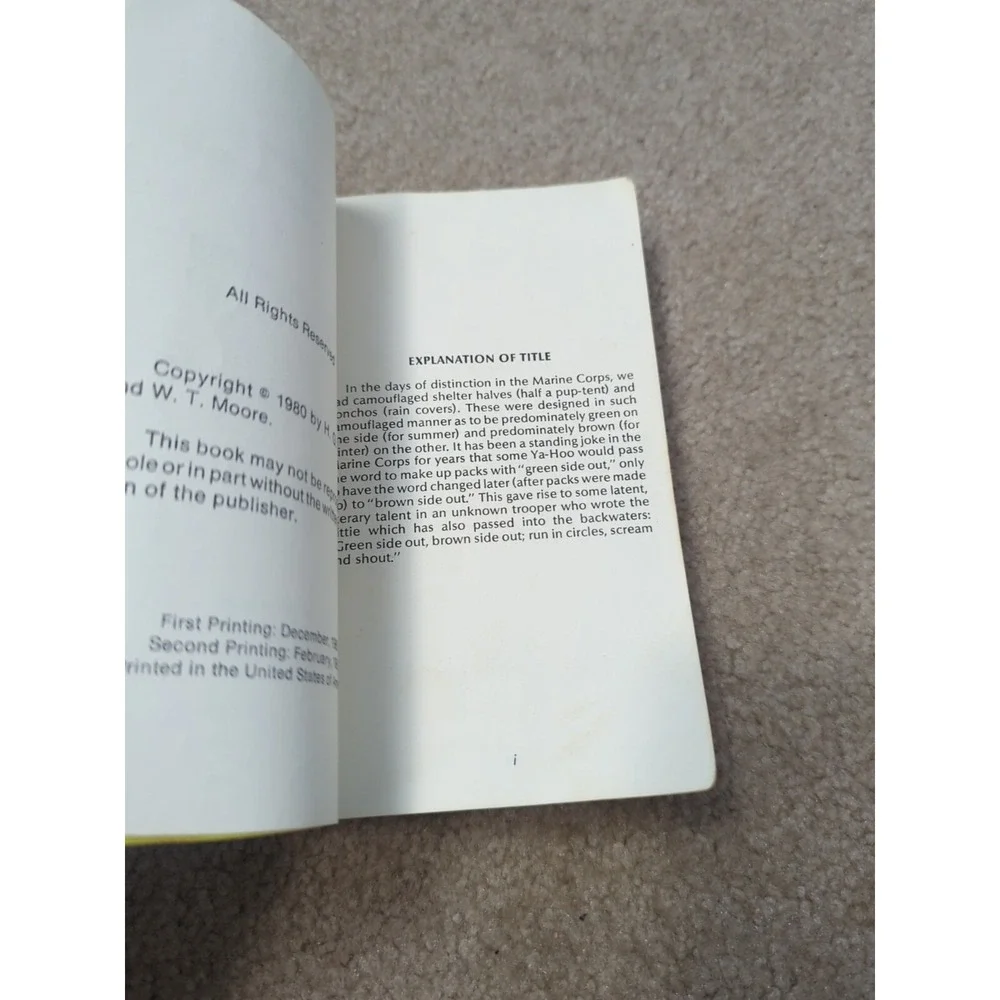 Green side out: Marine Corps Sea Stories by‎ H. G Duncan 1980